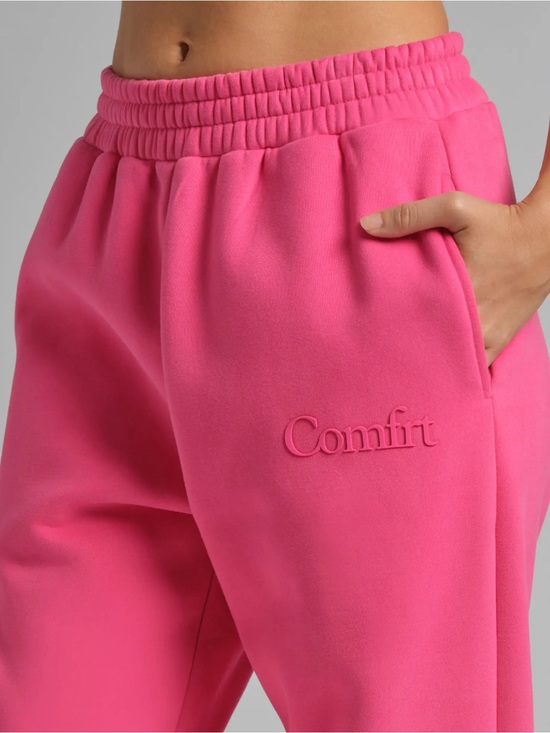 Comfrt Pants - Comfrt Women's High-Waist Pink Sweatpants Small